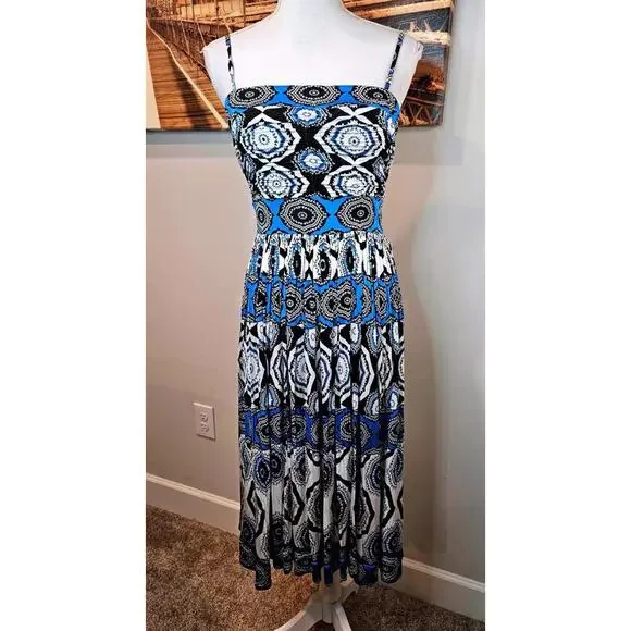 whbm blue dress Dress Casual Short By White House Black Market In Blue, Size:Xs